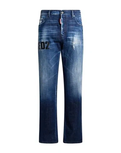 Dsquared2 Man Jeans Blue Size 28 Cotton, Elastane