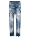 Dsquared2 Distressed Cropped Jeans In Blue