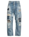 Dsquared2 Man Jeans Blue Size 32 Cotton, Calfskin In Blue