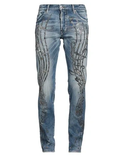 Dsquared2 Man Jeans Blue Size 32 Cotton, Elastane