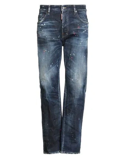 Dsquared2 Man Jeans Blue Size 32 Cotton, Elastane