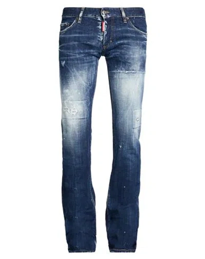 Dsquared2 Man Jeans Blue Size 32 Cotton, Elastane