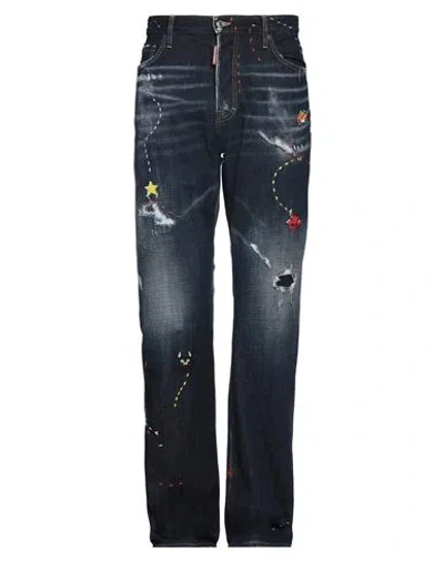 Dsquared2 Skater Stretch Cotton Denim Jeans In Black