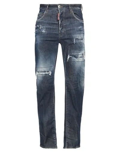 DSQUARED2 DSQUARED2 MAN JEANS BLUE SIZE 32 COTTON, ELASTOMULTIESTER, ELASTANE