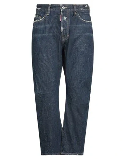 Dsquared2 Man Jeans Blue Size 34 Cotton In Black