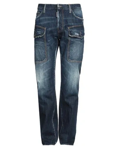 Dsquared2 Man Denim Pants Blue Size 36 Cotton