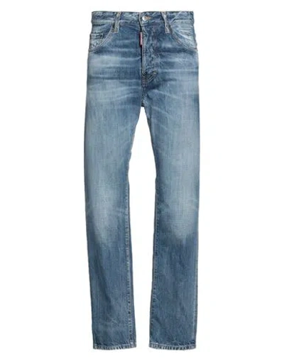 Dsquared2 Distressed Detailing Denim Trousers In Blue
