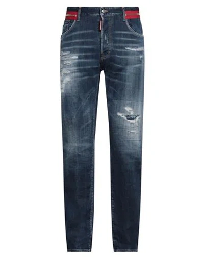 Dsquared2 Man Jeans Blue Size 38 Cotton, Elastane