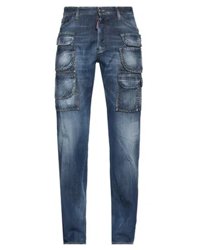 Dsquared2 Man Jeans Blue Size 34 Cotton, Elastane