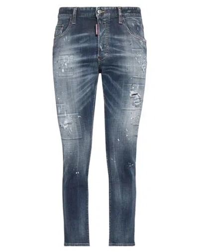 Dsquared2 Man Jeans Blue Size 42 Cotton, Elastane