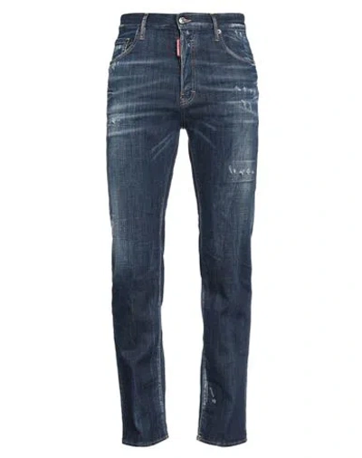 Dsquared2 Man Jeans Blue Size 36 Cotton, Elastane