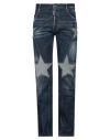 Dsquared2 Man Jeans Blue Size 40 Cotton, Elastane, Calfskin In Blue