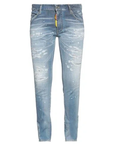 Dsquared2 Man Jeans Blue Size 34 Cotton, Elastomultiester, Elastane