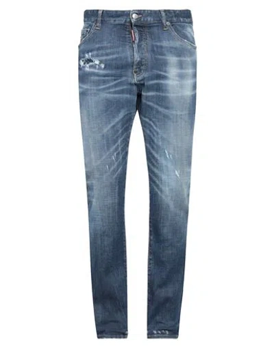 Dsquared2 Man Jeans Blue Size 36 Cotton, Polyester, Elastane