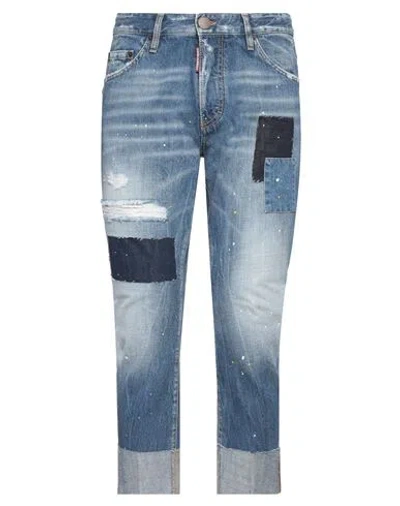 Dsquared2 Man Jeans Blue Size 36 Cotton