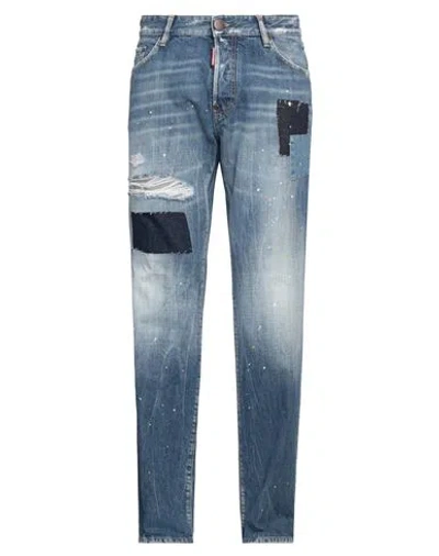 DSQUARED2 DSQUARED2 MAN JEANS BLUE SIZE 36 COTTON