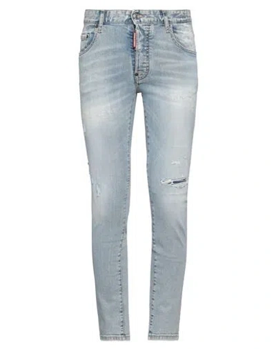 Dsquared2 Man Jeans Blue Size 36 Cotton, Elastane