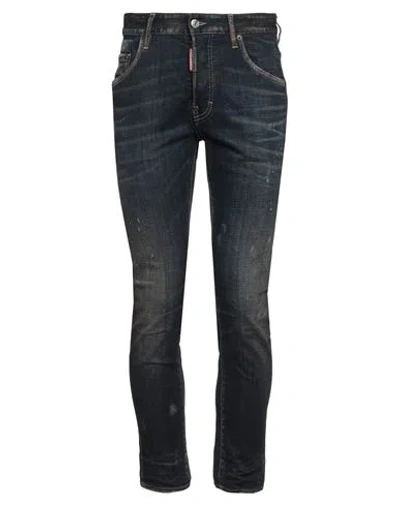 Dsquared2 Man Jeans Blue Size 36 Cotton, Elastane