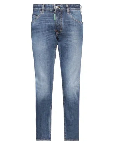 DSQUARED2 DSQUARED2 MAN JEANS BLUE SIZE 36 COTTON, ELASTANE