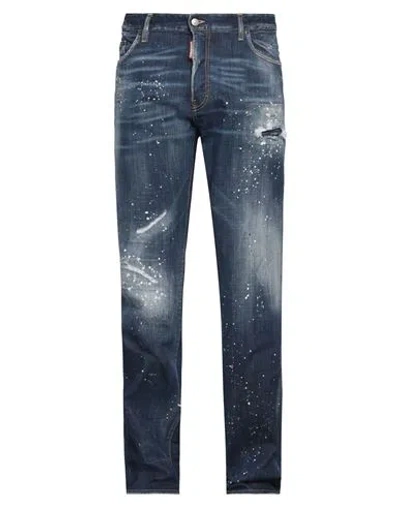 Dsquared2 Man Jeans Blue Size 36 Cotton, Elastane