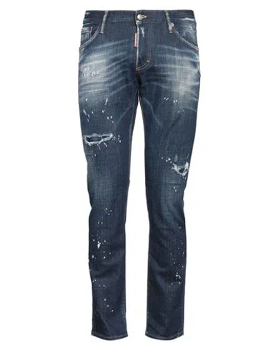 Dsquared2 Man Jeans Blue Size 38 Cotton, Elastane