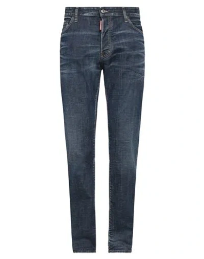 Dsquared2 Man Jeans Blue Size 36 Cotton, Elastane