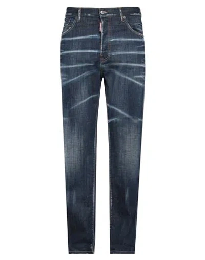 Dsquared2 Man Jeans Blue Size 36 Cotton, Elastane