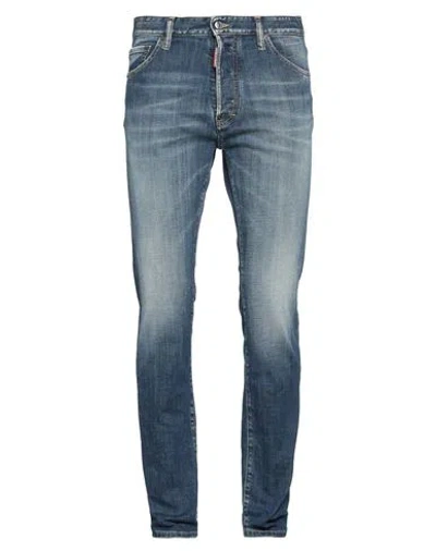 Dsquared2 Man Jeans Blue Size 36 Cotton, Elastane