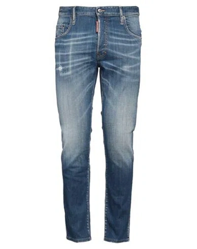 Dsquared2 Man Jeans Blue Size 40 Cotton, Elastane