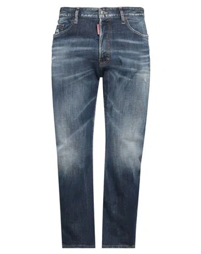 Dsquared2 Man Jeans Blue Size 36 Cotton, Elastomultiester, Elastane