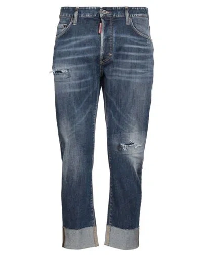 Dsquared2 Man Jeans Blue Size 34 Cotton, Elastomultiester, Elastane