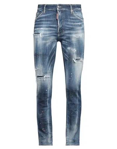 Dsquared2 Man Jeans Blue Size 36 Cotton, Polyester, Elastane