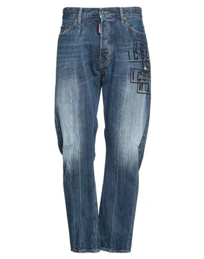 Dsquared2 Man Jeans Blue Size 38 Cotton