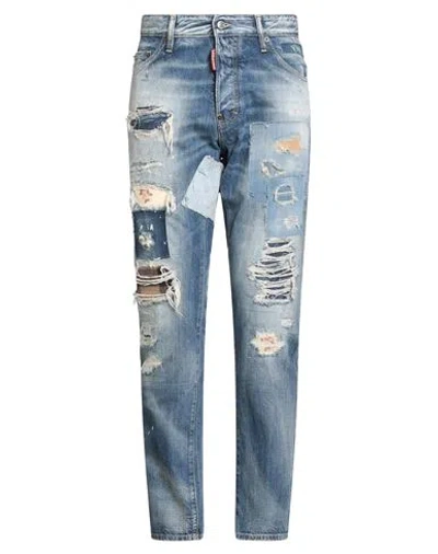 Dsquared2 Man Jeans Blue Size 38 Cotton