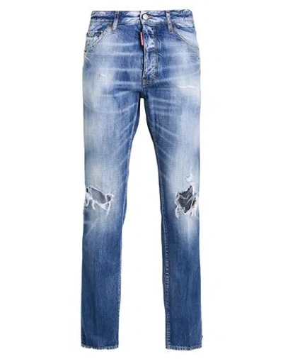 Dsquared2 Man Jeans Blue Size 38 Cotton