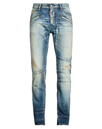 Dsquared2 Man Jeans Blue Size 38 Cotton