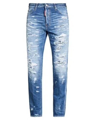 Dsquared2 Man Jeans Blue Size 38 Cotton