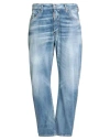 Dsquared2 Navy Blue Cotton Pants In Blue