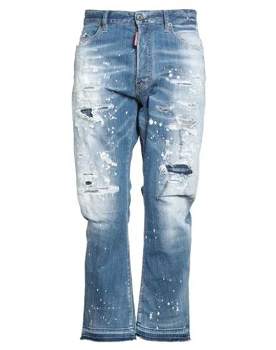 Dsquared2 Man Jeans Blue Size 38 Cotton, Eco Polyester