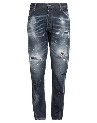 Dsquared2 Man Jeans Blue Size 30 Cotton, Elastane