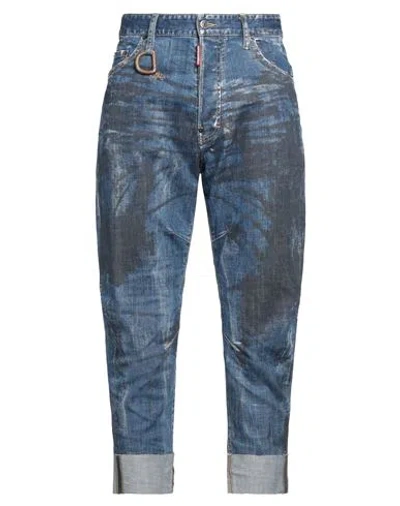 Dsquared2 Man Jeans Blue Size 38 Cotton, Elastane
