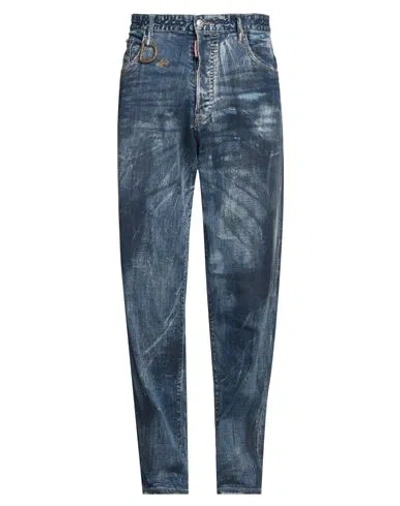 Dsquared2 Man Jeans Blue Size 32 Cotton, Elastane