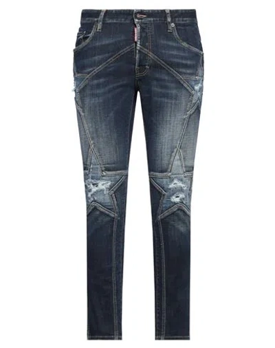 Dsquared2 Man Jeans Blue Size 38 Cotton, Elastane