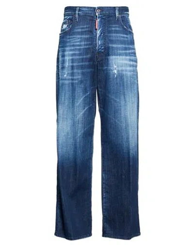 Dsquared2 Man Jeans Blue Size 38 Cotton, Elastane