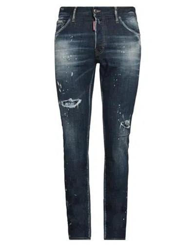 Dsquared2 Man Jeans Blue Size 38 Cotton, Elastane