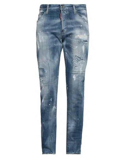 Dsquared2 Man Jeans Blue Size 38 Cotton, Elastane