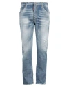 Dsquared2 Logo-patch Tapered-leg Jeans In Blue