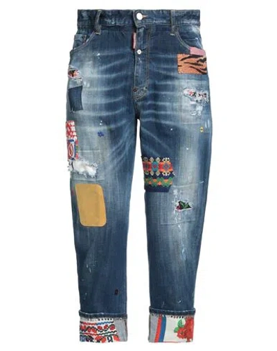 Dsquared2 Man Jeans Blue Size 38 Cotton, Elastane