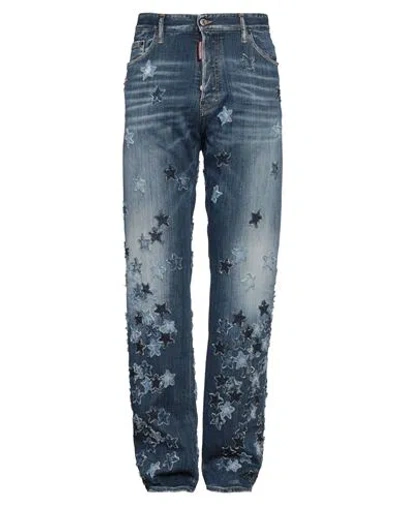 Dsquared2 Man Jeans Blue Size 38 Cotton, Elastane
