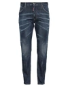 Dsquared2 Tapered Denim Distressed Detailing In Blue